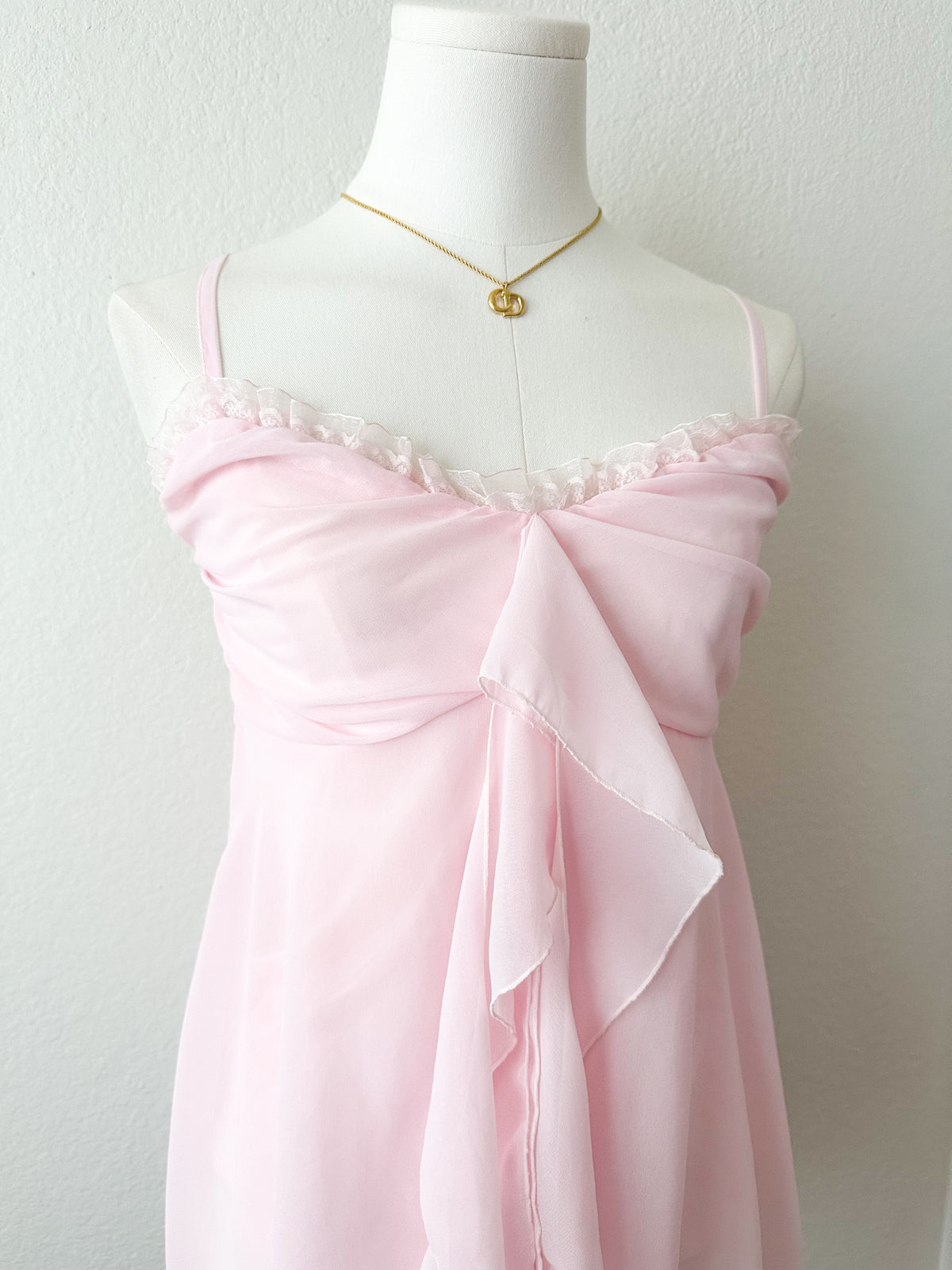 Pink Chiffon Ruffle Fairy Camisole
