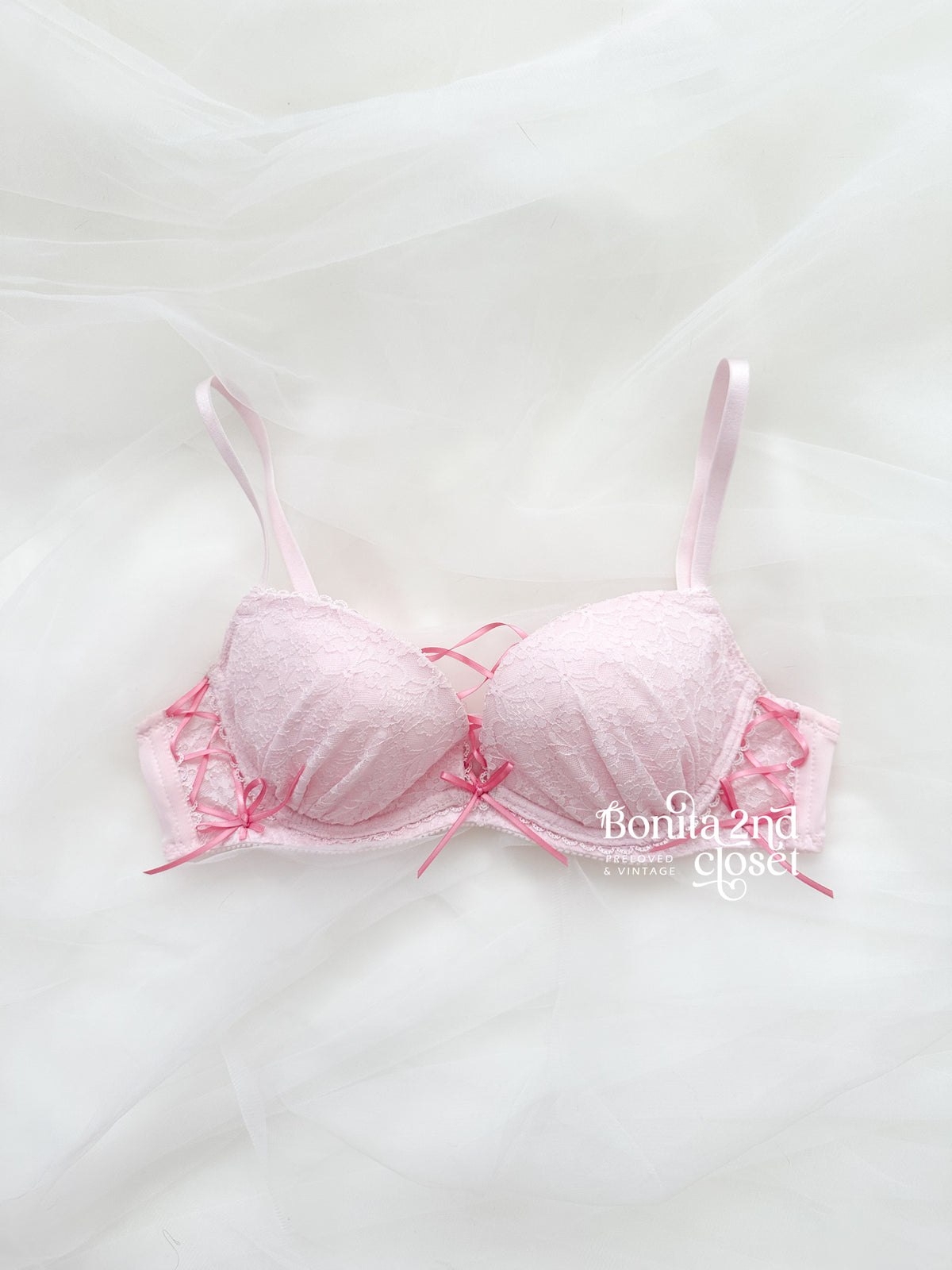 Sugarplum Pink Lace Bra 34B
