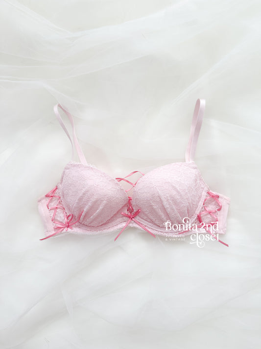 Sugarplum Pink Lace Bra 34B