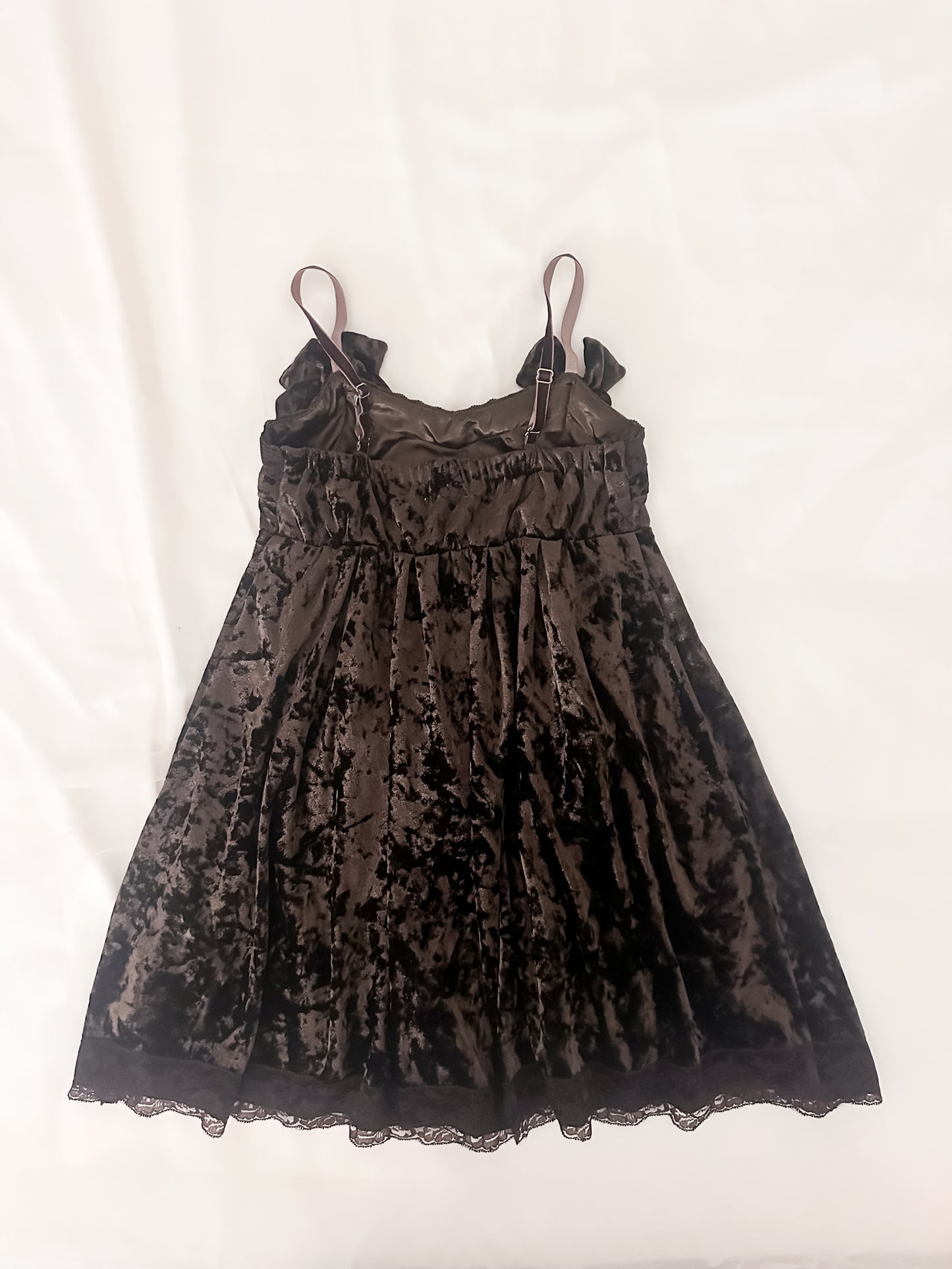 Lizlisa Brown Velvet Ribbon Babydoll