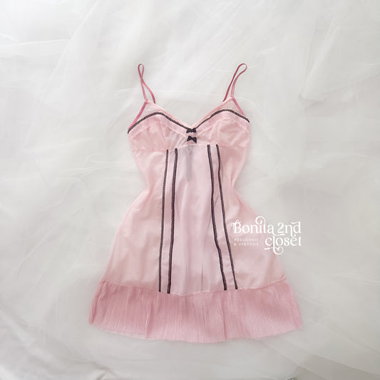 Dusky Rose Veil Slipdress