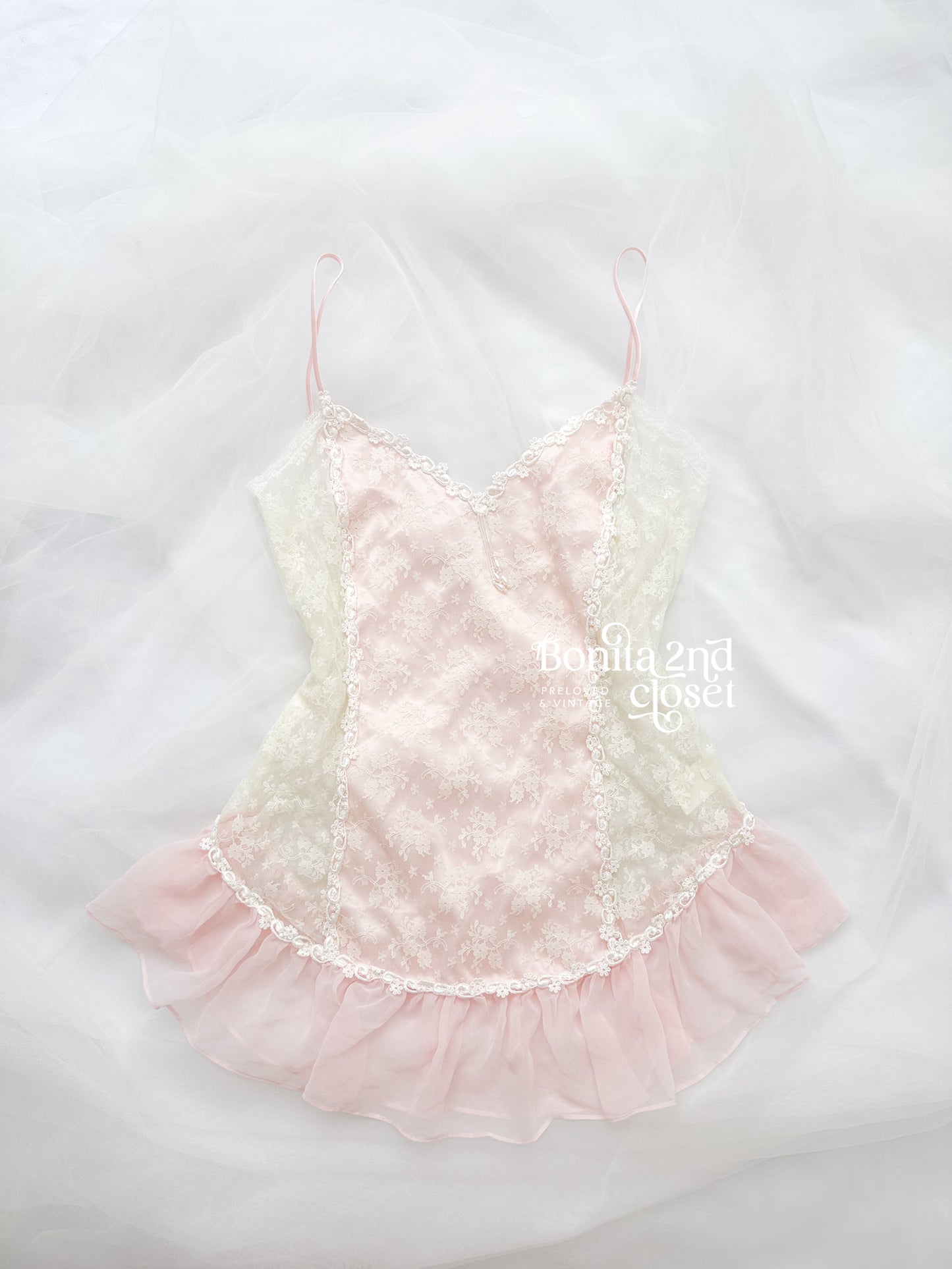 Vintage Blush Lace Babydoll
