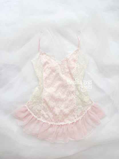Vintage Blush Lace Babydoll