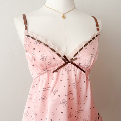 Blush Ribbon Cocoa Camisole