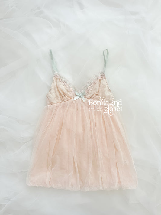Blush Tulle Babydoll Dress