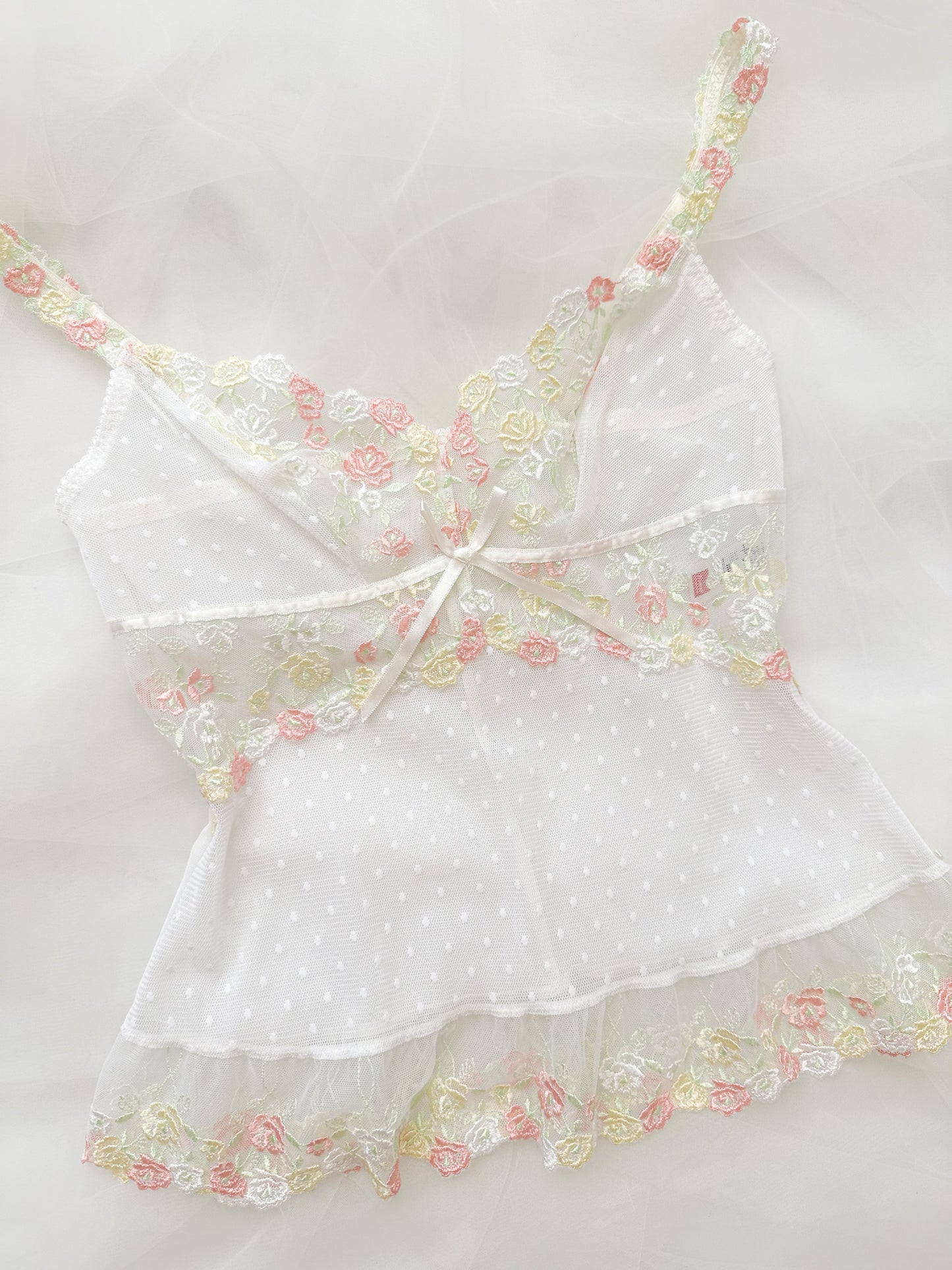 Pastel Garden Embroidery Camisole