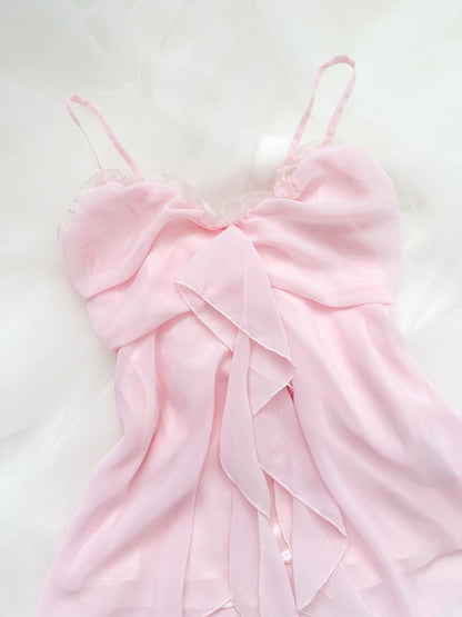 Pink Chiffon Ruffle Fairy Camisole