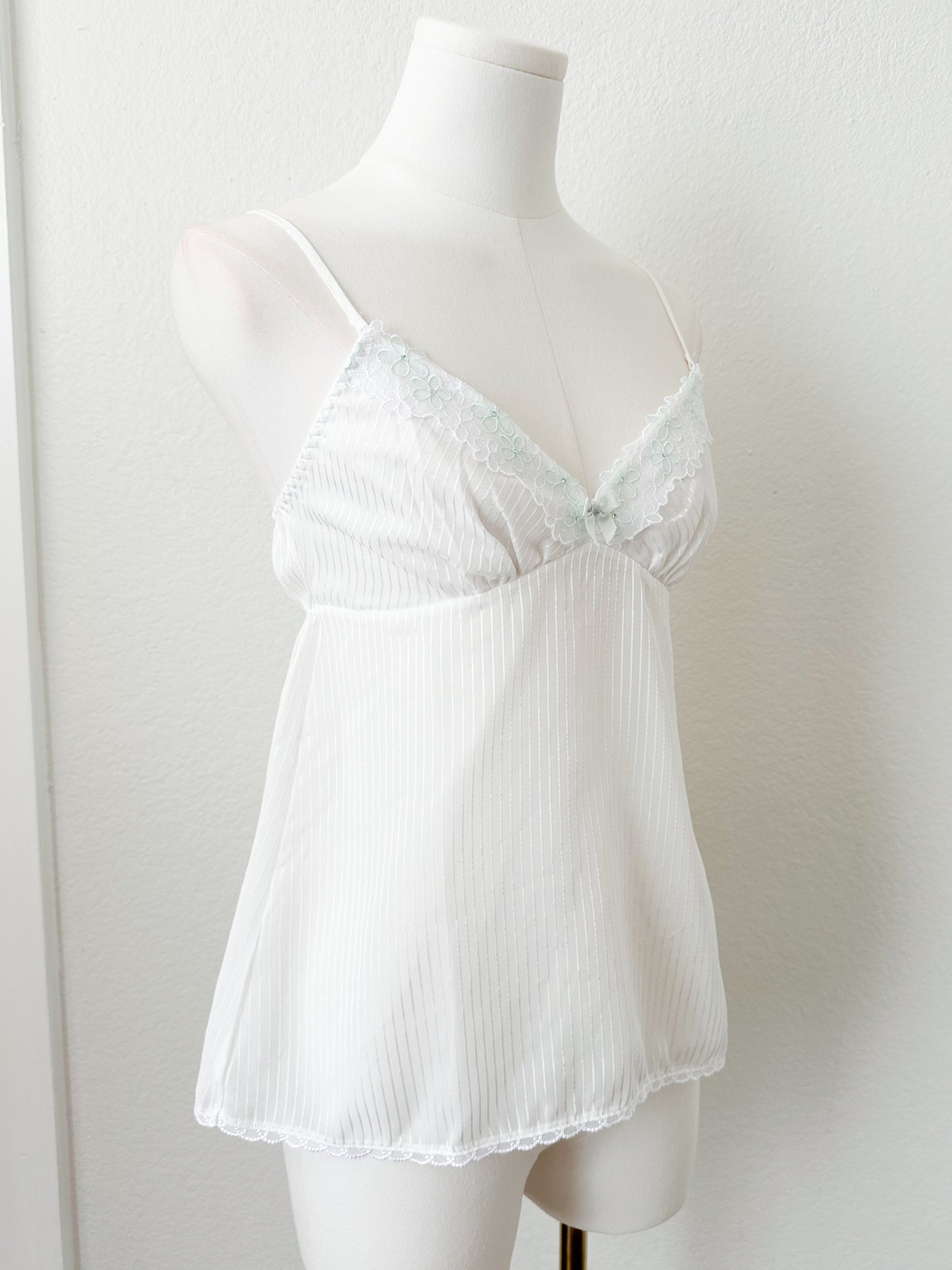 Stripe Mint Daisy Camisole