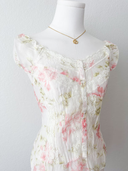 Vintage Fairy Floral Top