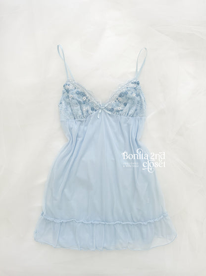 Skyfluff Ruffle Slipdress