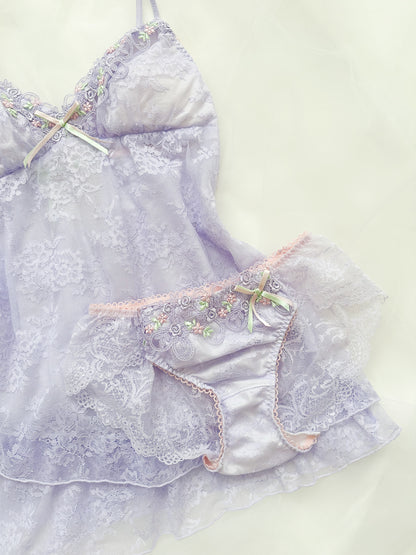 Lavender Fairy Lace Babydoll Set