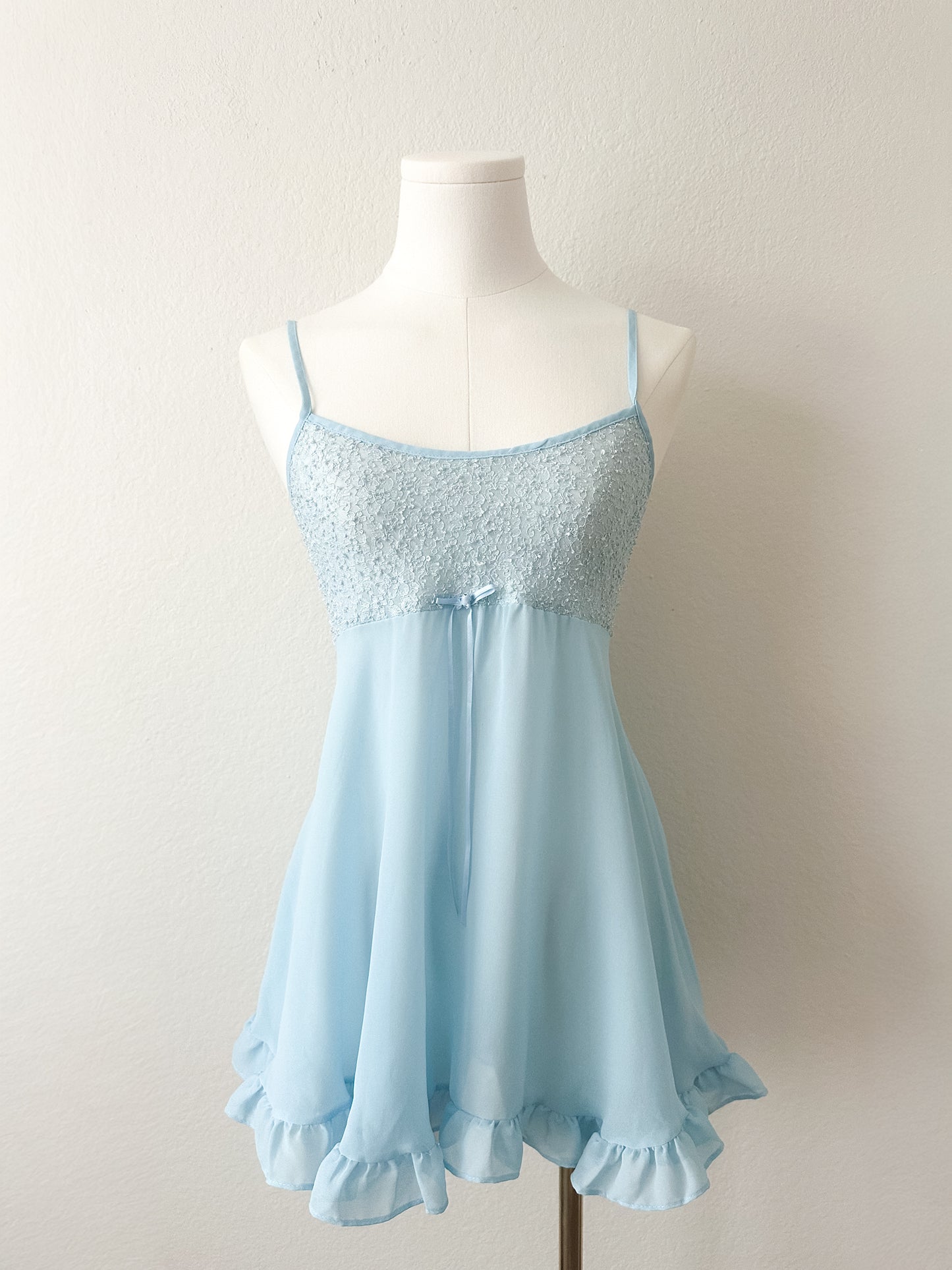 Vintage Blue Babydoll Slipdress
