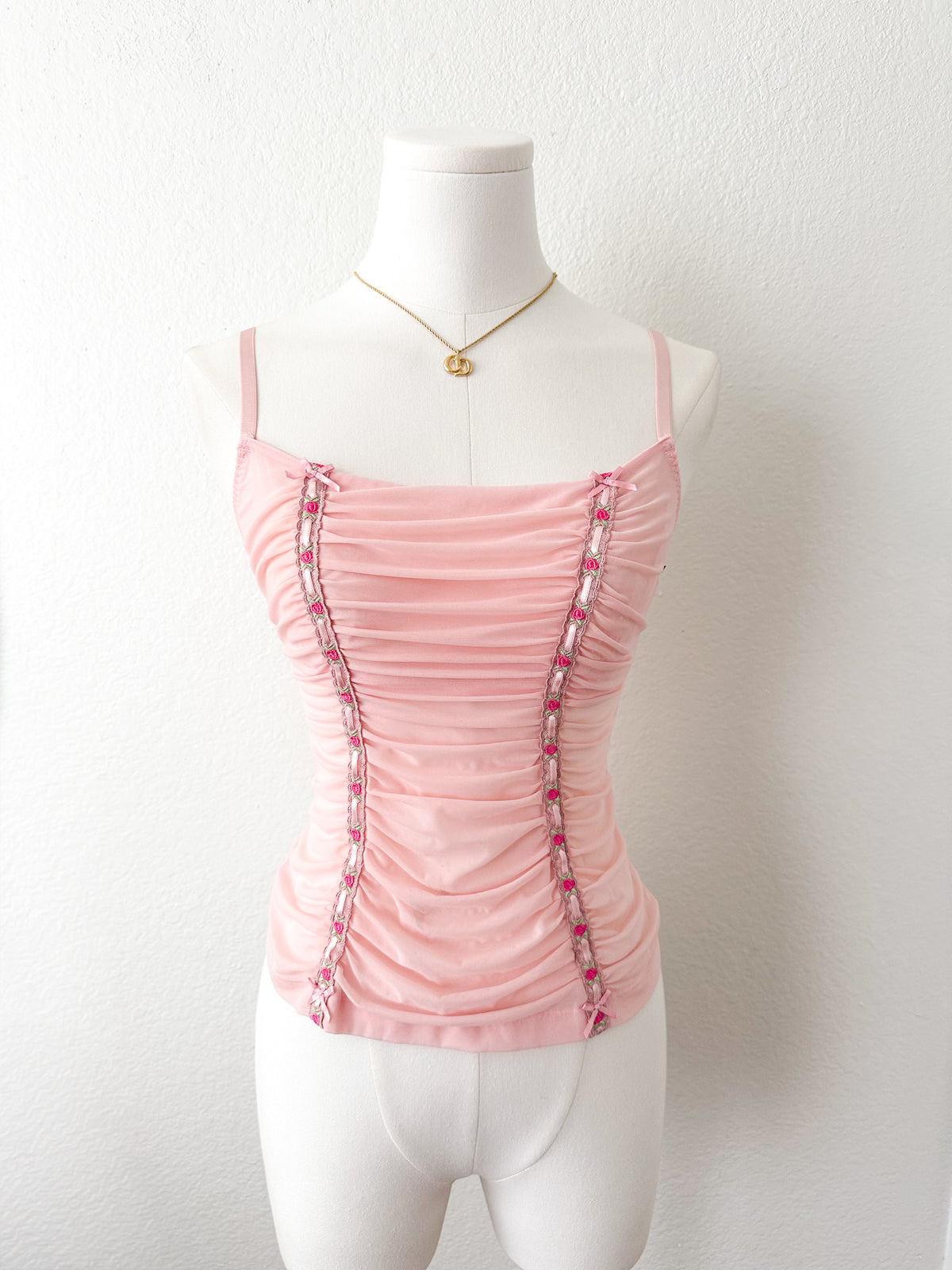 Rare Betsey Johnson Rosette Camisole