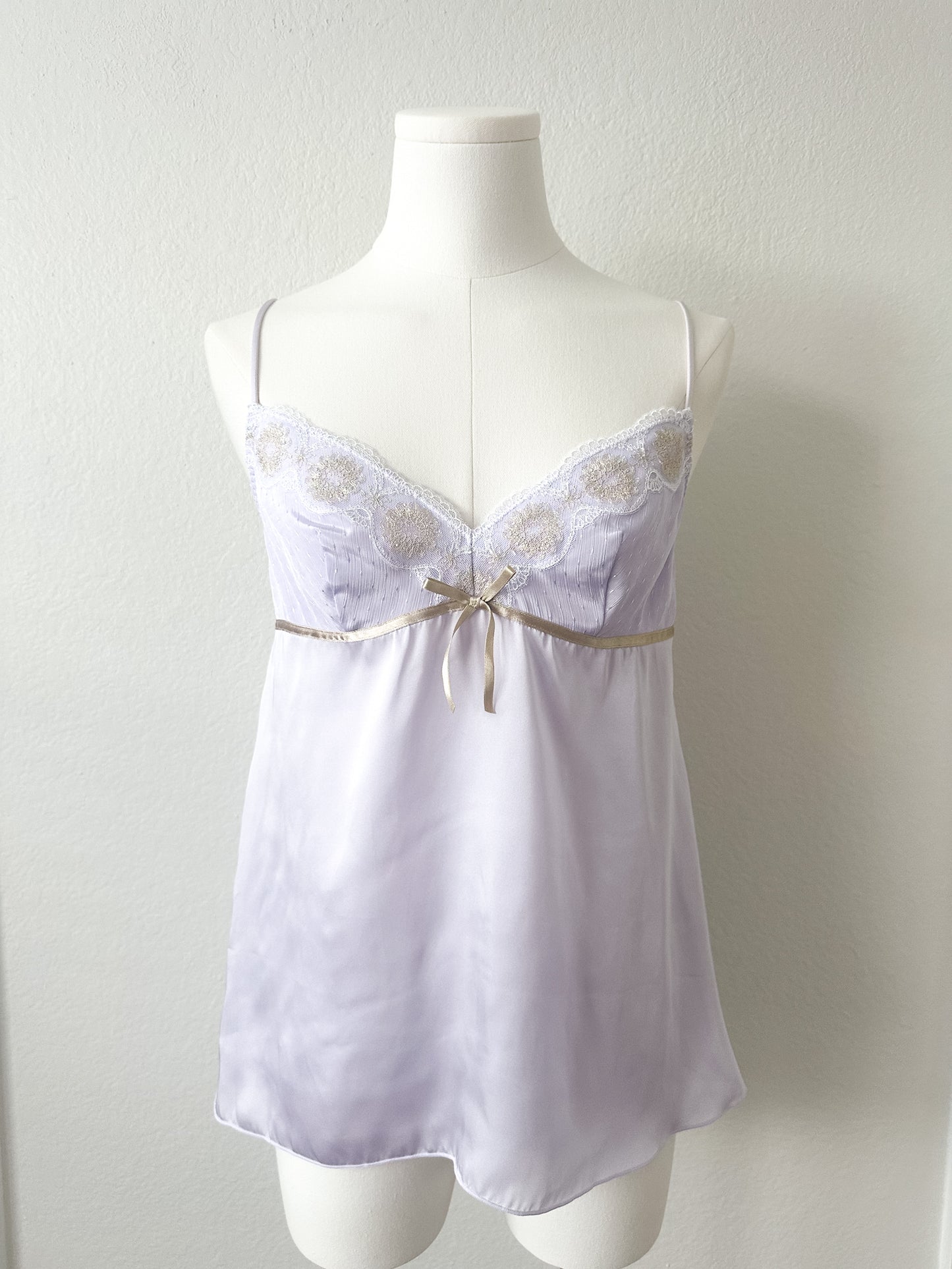 Lilac Satin Lace Camisole