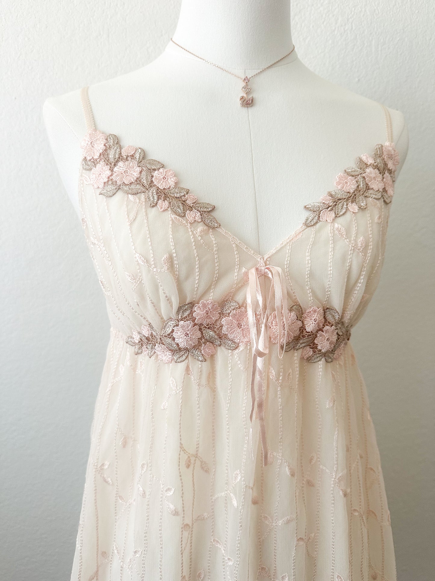 Babydoll Garden Veil Slipdress