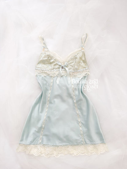 Rare Bleu Lace Reverie Slipdress
