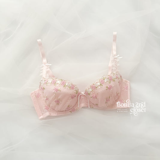 Coquette Floral Lace Bra 30A