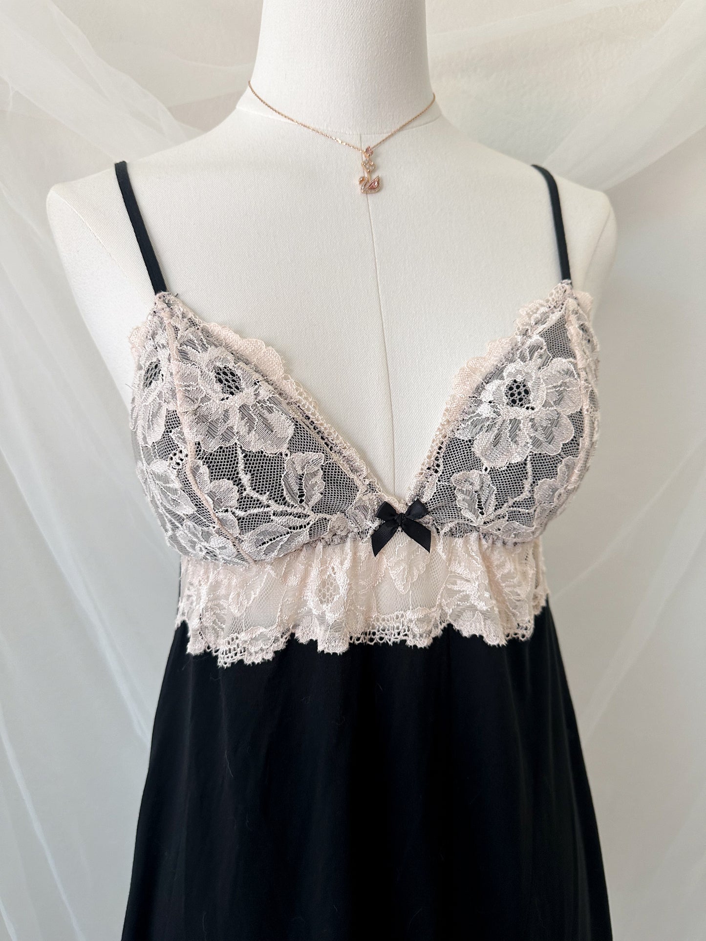 Vintage Victoria Blush Lace Slipdress