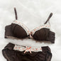 Brown Milkmaid Lace Bra Set 36A