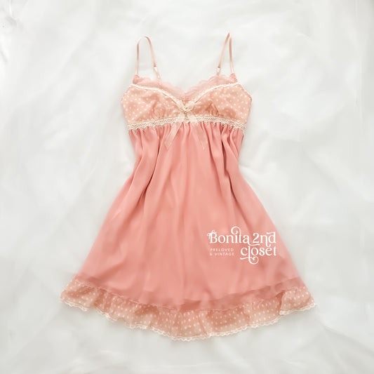 Polkadot Blush Babydoll Slip
