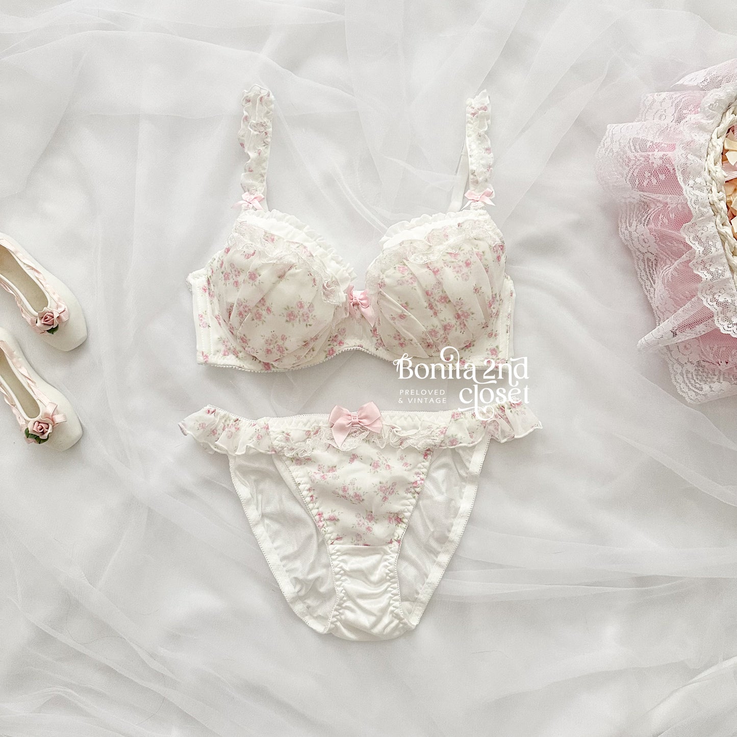 Rose Milk bra set
