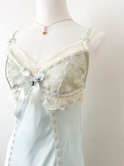 Rare Bleu Lace Reverie Slipdress