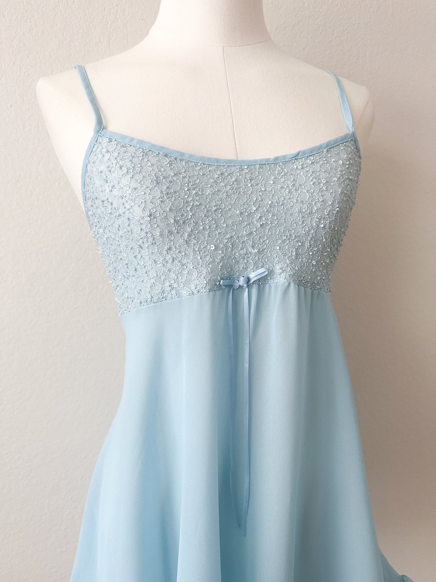 Vintage Blue Babydoll Slipdress