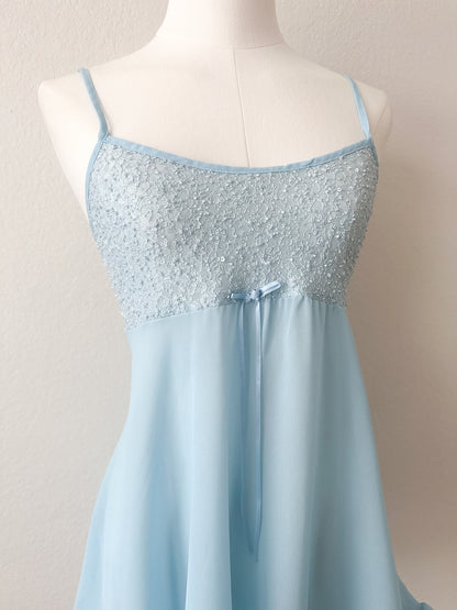 Vintage Blue Babydoll Slipdress