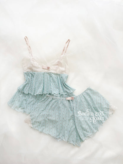 Power Dot Lace Babydoll Set
