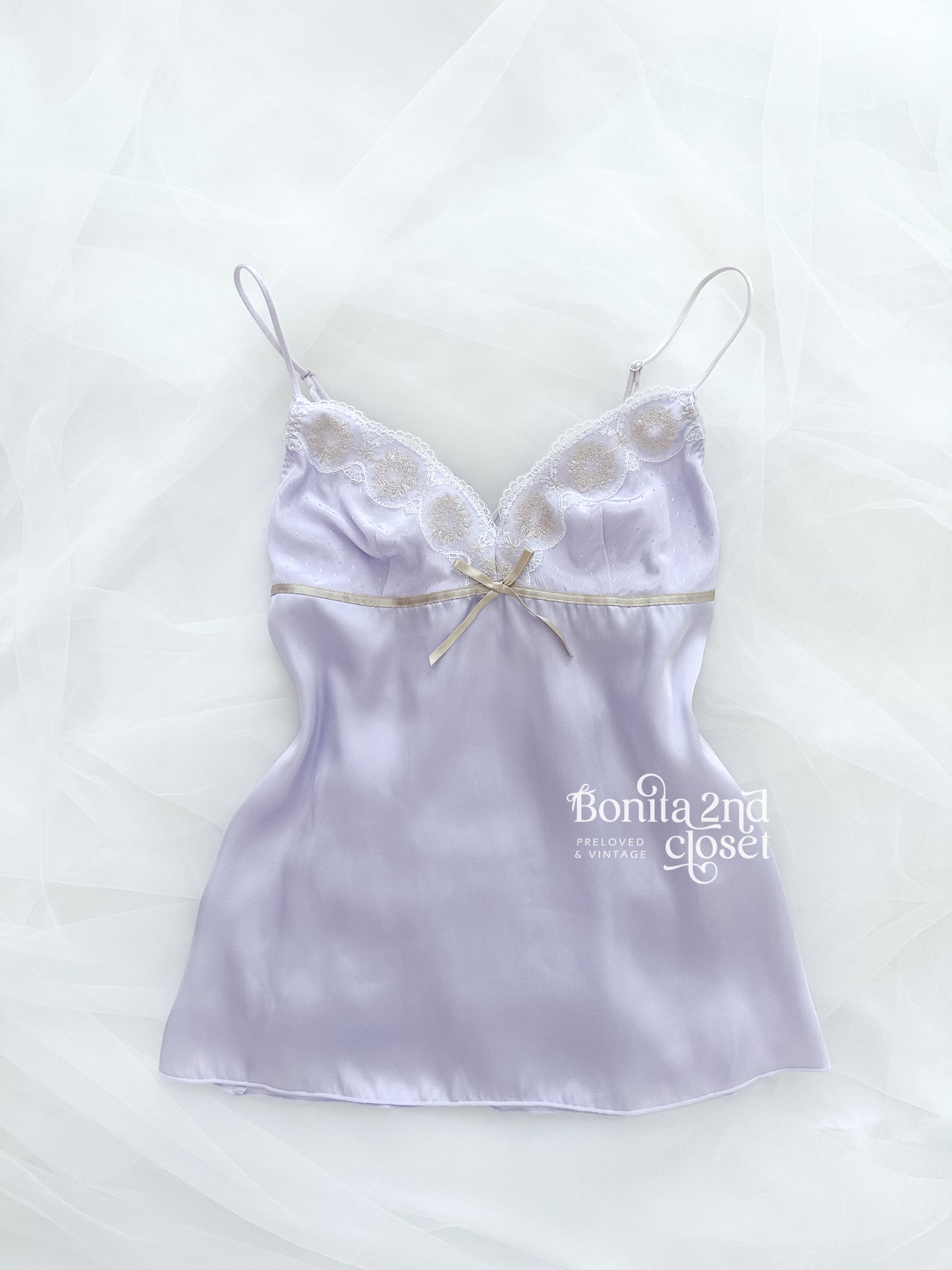 Lilac Satin Lace Camisole