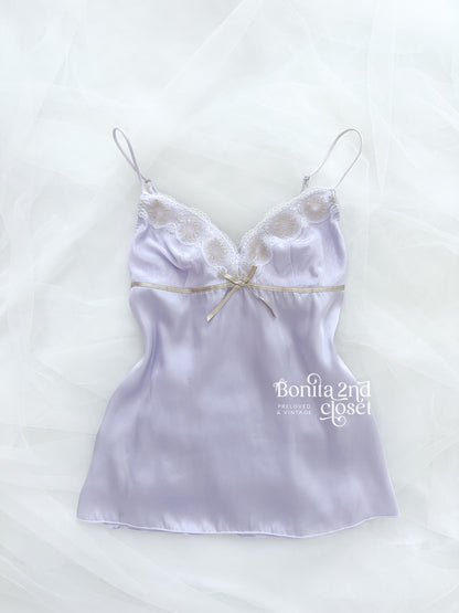 Lilac Satin Lace Camisole