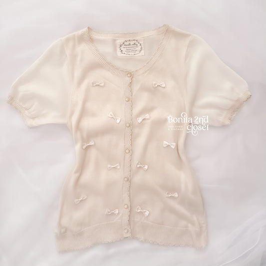 Japanese Coquette Cream Cardigan