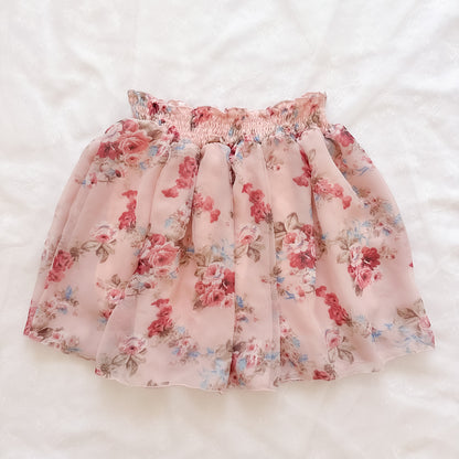 Japanese Coquette Floral Mini Skirt